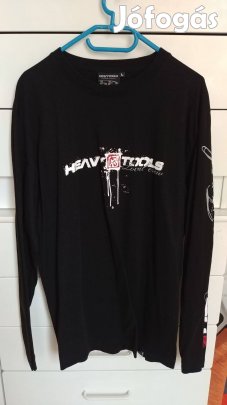 Új Heavy Tools hosszú ujjú póló L méret fekete