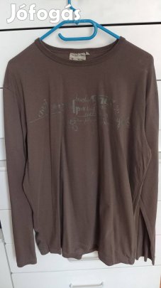 Új Heavy Tools hosszú ujjú póló L méret khaki