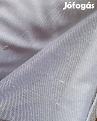 Új Hófehér csíkos függöny (2,3m x 184cm)