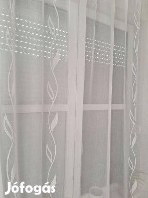 Új Hófehér hullám mintás függöny (8m x 180 cm)