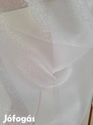 Új Hófehér minta nélküli függöny Ólomzsinórral (10m x 300) cm)