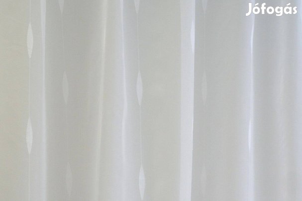 Új Hófehér nyírt mintás függöny Ólomzsinórral (8m x 175 cm)