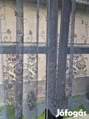 Új Hófehér virág mintás függöny (4x150) Akció