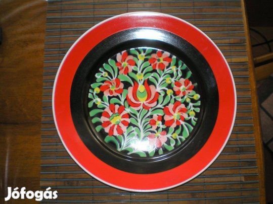 Új Hollóházi gyönyörű festett dísztál falitál 24 cm átmérővel