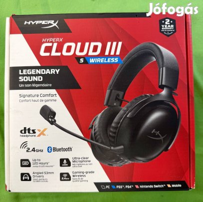 Új Hyperx Cloud III vezeték nélküli gamer fejhallgató
