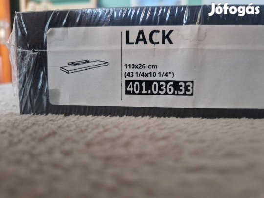 Új IKEA Lack falipolc 110×26 cm - bontatlan - fekete/barna
