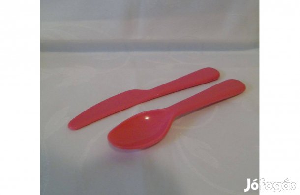 Új Ikea Kalas színes műanyag gyermek kanál és kés 9 db egyben