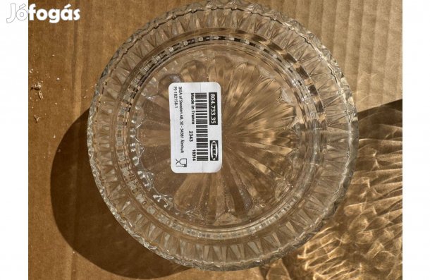 Új Ikea Sallskaplig 15 cm Tál Átlátszó Mintázott Üveg
