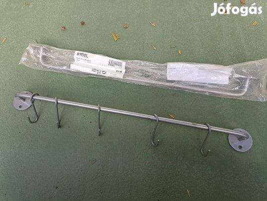 Új Ikea kampós akasztó ezüst 55 cm 2 szett Design Christer Blomqvist