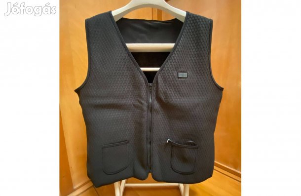 Új Intelligens Fűthető Mellény (Unisex, Fekete, 2XL). Akku nélkül