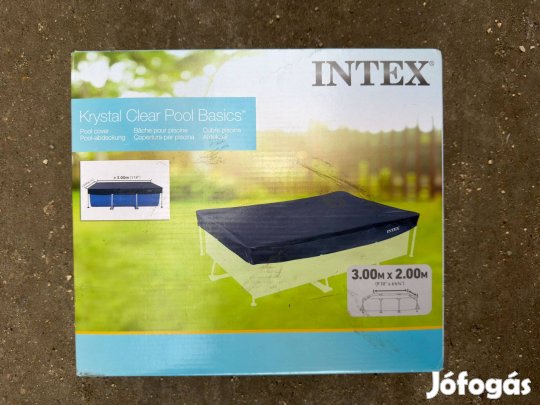 Új Intex 300x200 cm Medence Védőtakaró 28038 91502 Téglalap Alakú
