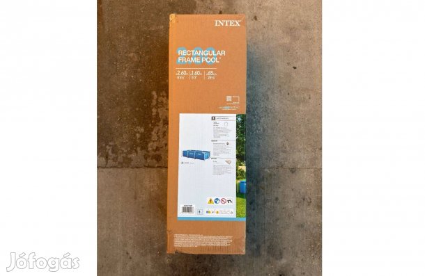 Új Intex Metal Medence 260x160x65 cm 28271NP Szögletes Csővázas Pool