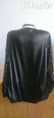 Új Judith Williams fekete gyöngyös csipke ujjú alkalmi blúz 