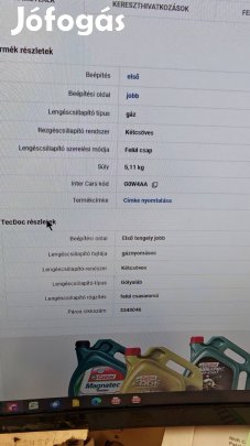 Új KYB Excel-G első lengéscsillapító (Jobb Oldal) - 3340045