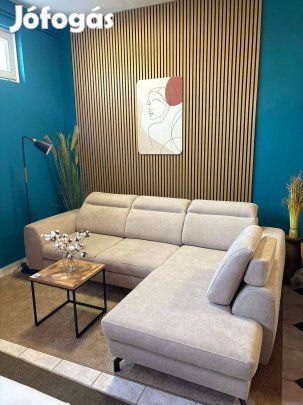 Új Kanapé ülőgarnitúra ágyazható szürke bézs okker