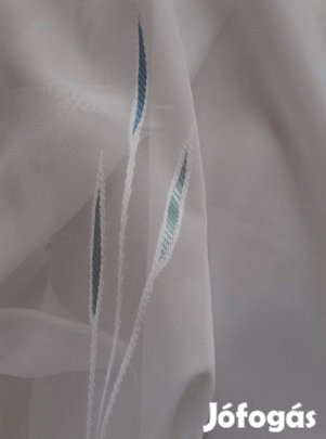 Új Kék nyírt mintás függöny (9,9 m x 270 cm) Akció