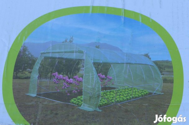 Új Kerti fóliasátor acél vázzal 5x3x2m melegház sátor fólia + váz