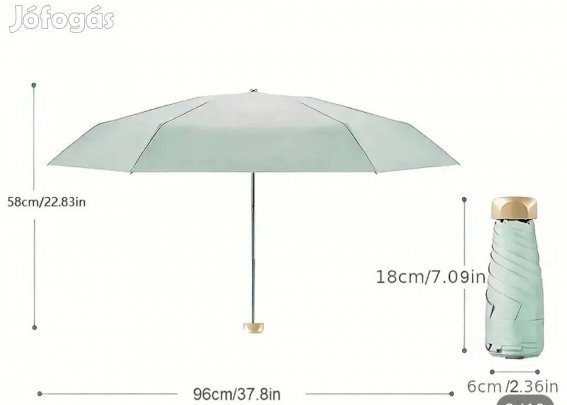 Új!Kicsire összecsukható ernyő. A legkisebb táskában is elfér