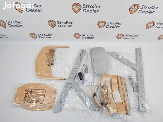 Új Kinderkraft Enock etetőszék fa - szürke színű