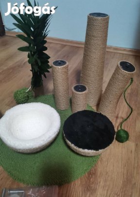 Új Kókuszpálma formájú macskamászó kaparóoszloppal, ággyal