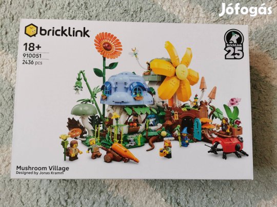 Új LEGO Bricklink 910051 és 910037 Gombafalu és Gombaház egyben