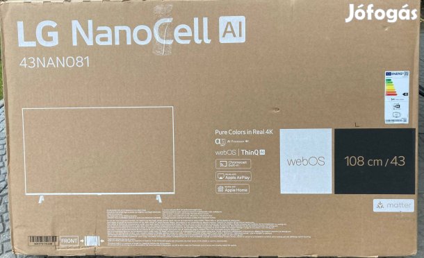 Új LG 43nano81t3a 43" 108 cm UHD 4K Nanocell smart led tv