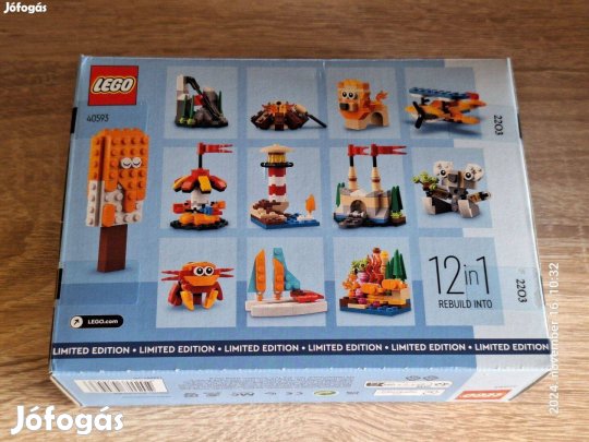 Új Lego 40593 Fun Creativity 12 in 1 Szórakoztató kreativitás. Limited