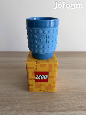 Új Lego kék kerámia bögre, 3dl-es