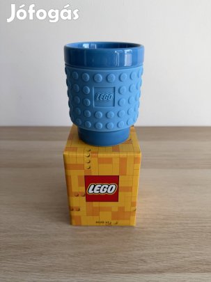Új Lego kék kerámia bögre, 3dl-es