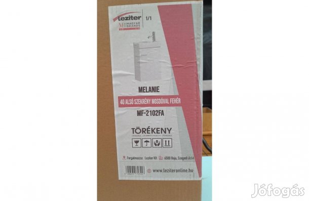 Új Leziter 40-es alsó szekrény mosdóval fehér