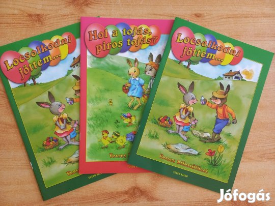 Új Locsolkodni jöttem.húsvéti verses kifestő 6db