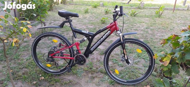 Új MTB 26 alu fék összteleszkópos Shimano váltó LED lámpa 