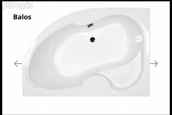 Új M-Acryl Azalia aszimmetrikus akril kád 150x105 