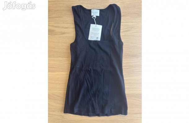 Új M Sézane Juan Top Női Felső Fekete Pamut Organikus