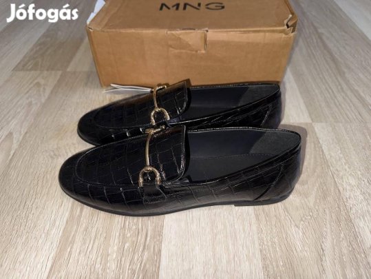 Új Mango bőr mokaszin cipő 37 -es