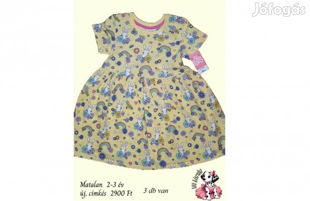 Új Matalan nyuszis ruha 2-3 év