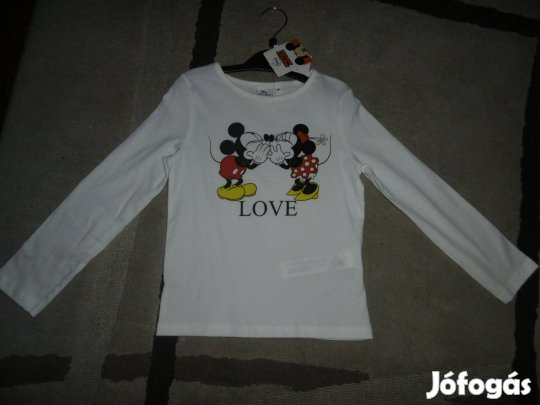 Új Minnie fehér kislány hosszú ujjú felső 5-6 év rajta van a cédulája