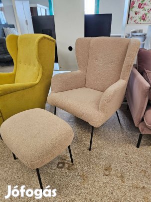 Új Mömax Norbi fotel puffal 1 db