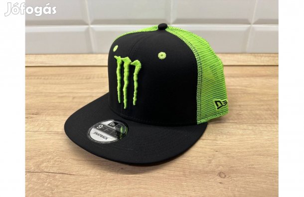 Új Monster Energy fekete/neon zöld hálós sapka, snapback, cap, hat