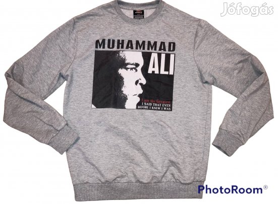 Új Muhammad Ali 'Iam The Greatest' slim L pamut passzés pulóver 