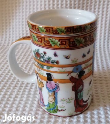 Új Nagyon Szép Kínai Porcelán Tea Készítő Bögre Szűrővel