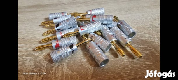 Új Nakamichi aranyozott hangfal csatlakozók eladók