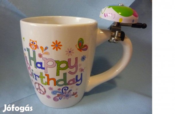 Új Nana Happy Birthday bögre csengővel 0,5 l-es