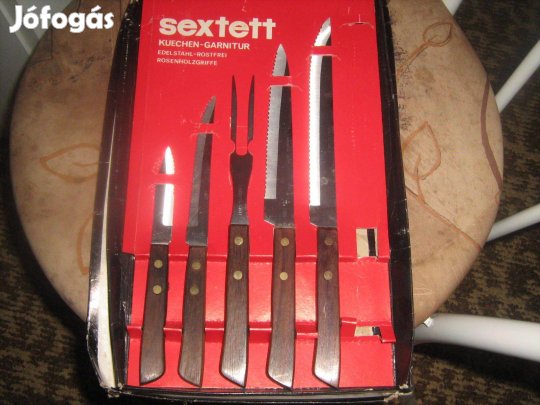 Új Német acél kés készlet 5 db-os