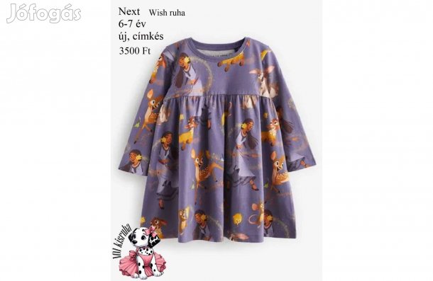 Új Next Wish ruha 6-7 év
