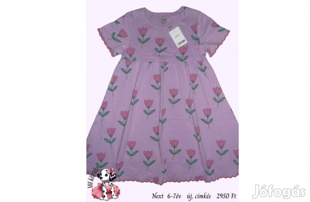 Új Next tulipános ruha 6-7 év