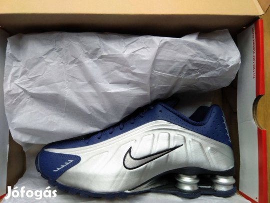 Új Nike Shox R4 női cipő (blue void/metallic silver) 41
