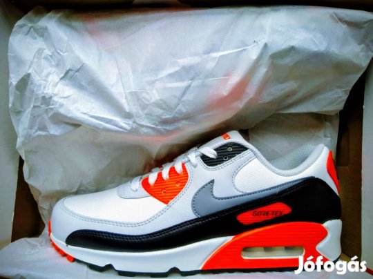 Új Nike air max 90 Gtx "Infrared" férfi cipő (summit white/c. grey) 42