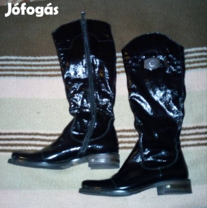Új Női Carinii Lakk Bőr Csizma Bőrcsizma 39