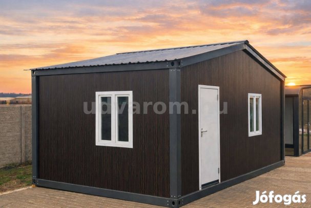 Új Nyeregtetős Konténerház Akció 6x3m Szigetelt! Gyorsan telepíthető!